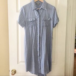Neiman Marcus Chambray Shirt Dress, Size S/M